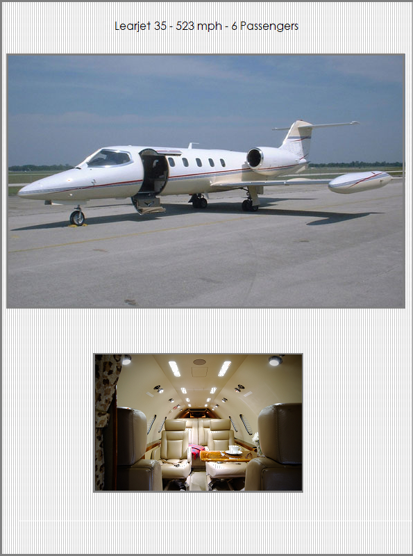 Jet Charters Planes - Lear Jet 35